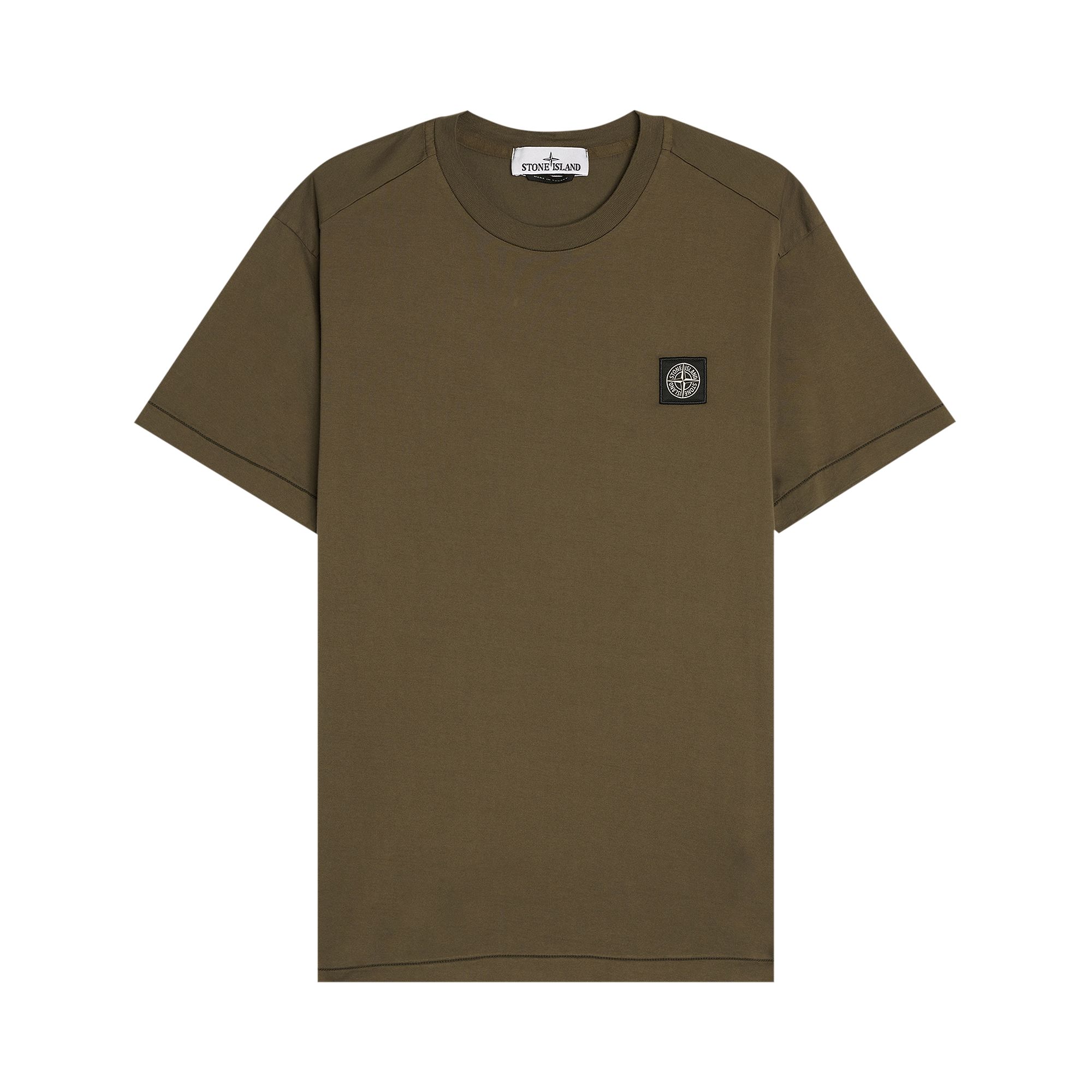 Pre-owned Stone Island Compass Patch Logo T-shirt 'military Green' | Men's Size M