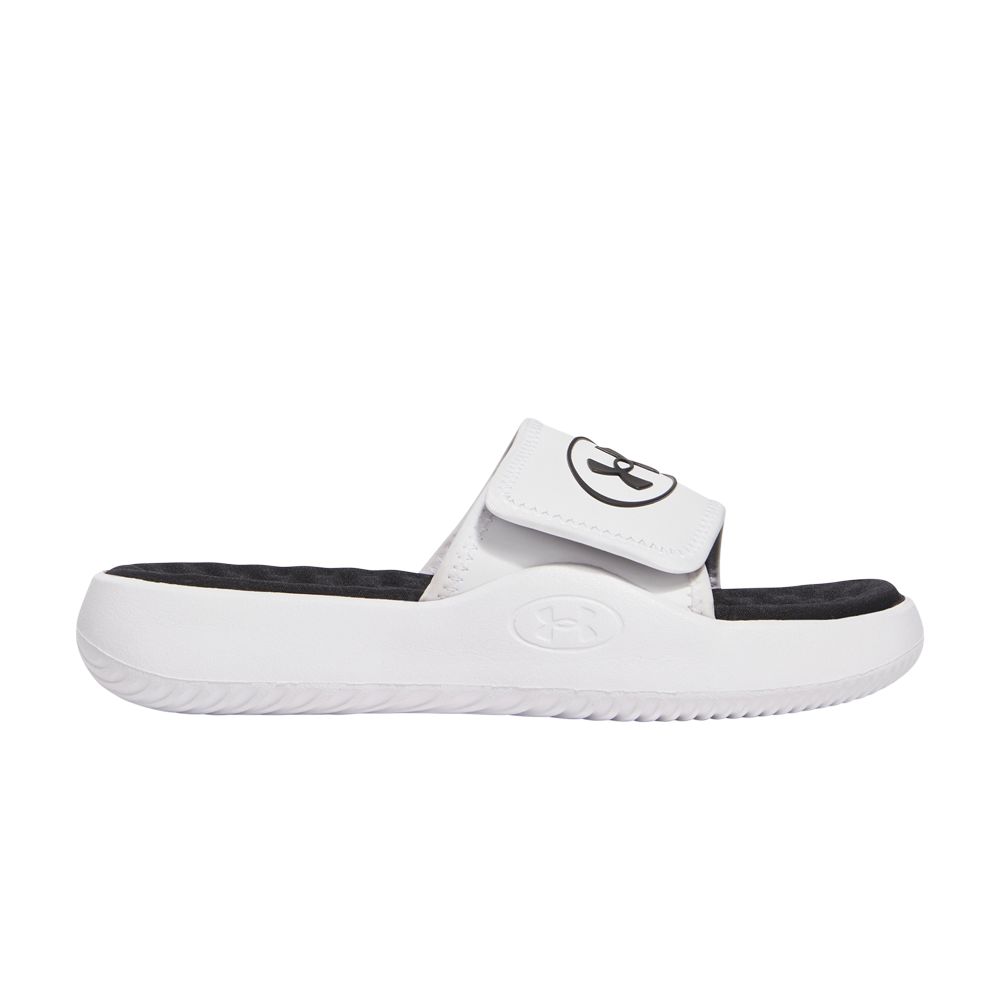 Pre-owned Under Armour Ignite Pro 8 Slide Gs 'white Black' | Kid's Size 4