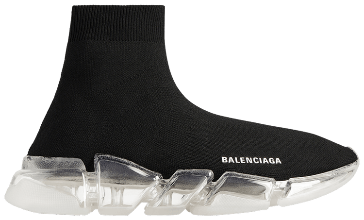Balenciaga Wmns Speed 20 Sneaker Full Clear Sole   Black White
