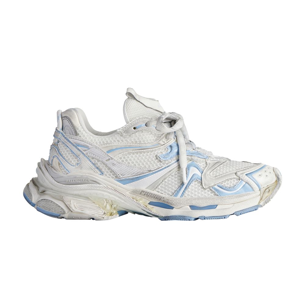 Pre-owned Balenciaga Wmns Runner Sneaker 'white Light Blue' | Women's Size 36