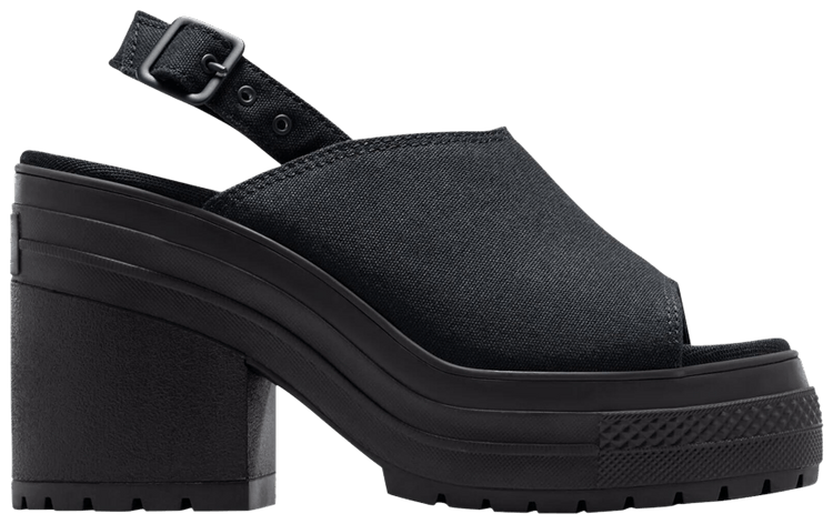 Converse Wmns Chuck 70 De Luxe Heel Platform Sandal Black White