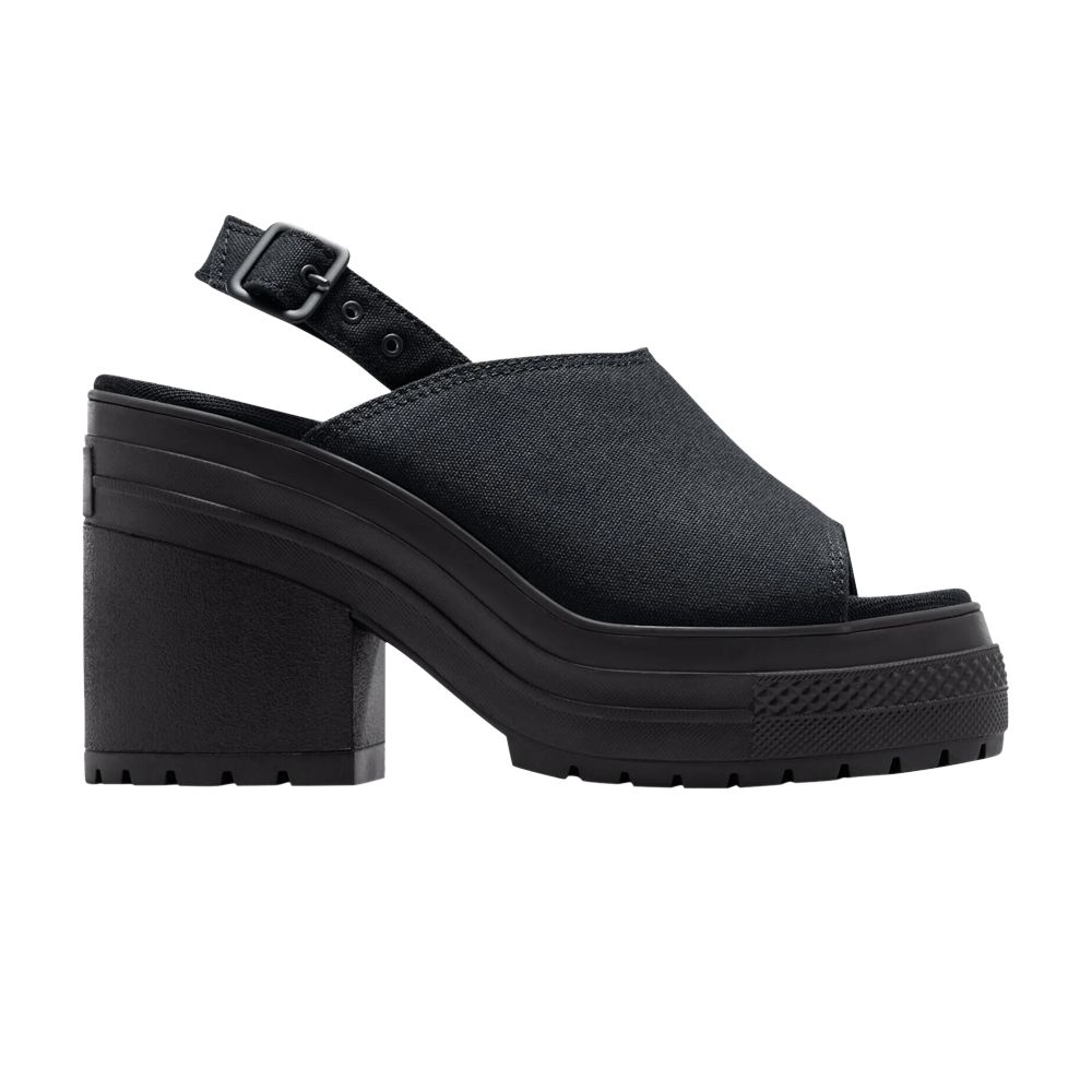 Pre-owned Converse Wmns Chuck 70 De Luxe Heel Platform Sandal 'black White' | Women's Size 7
