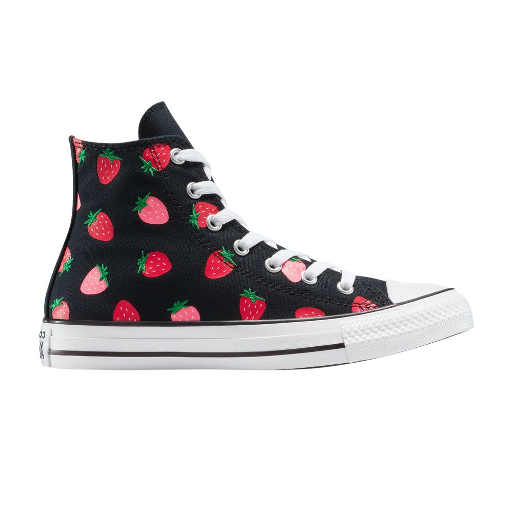 Converse Chuck Taylor All Star High GS 'Strawberries' | Black | Kid's Size 6 - A14927F
