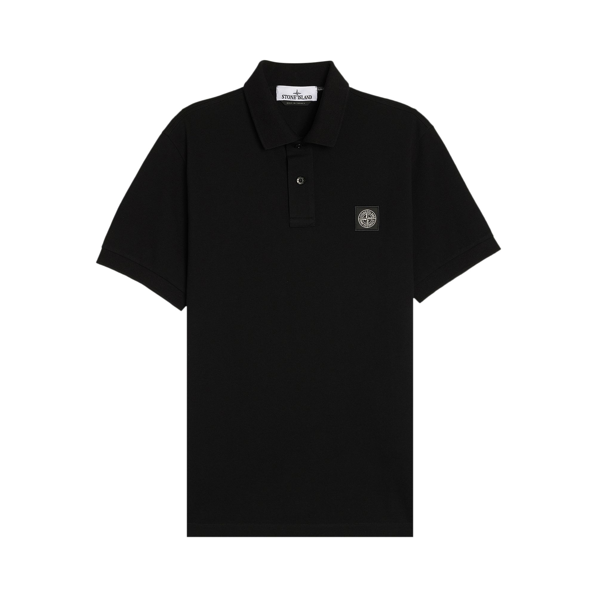 Pre-owned Stone Island Compass Patch Logo Polo 'black' | Men's Size Xxl