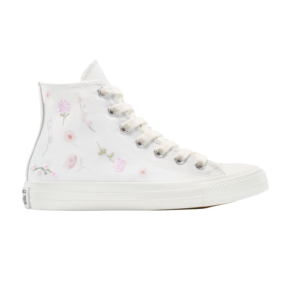 Pre-owned Converse Wmns Chuck Taylor All Star High 'embroidered Flowers' | White | Women's Size 8.5
