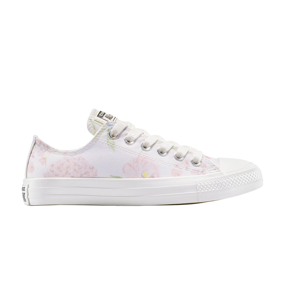 Pre-owned Converse Wmns Chuck Taylor All Star Low 'watercolor Flowers' | White | Women's Size 7