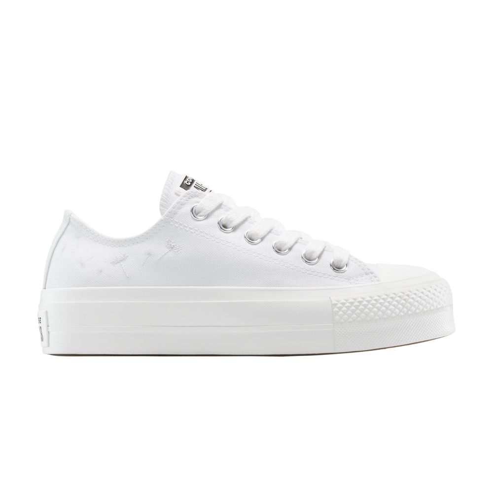Pre-owned Converse Wmns Chuck Taylor All Star Lift Platform Low 'embroidered Flowers' | White | Women's Size 1