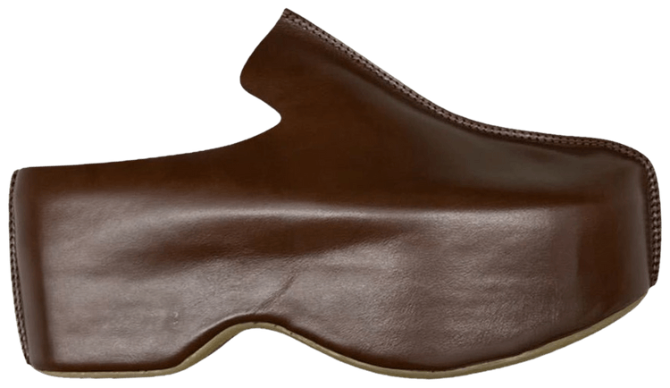 JW Anderson Leather Platform Clog Brown