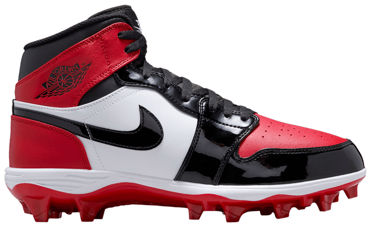 Air Jordan 1 Mid TD Cleat Bred Toe
