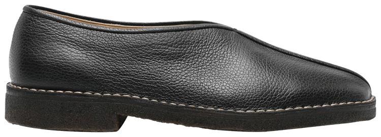 Lemaire Piped Crepe Slippers Black