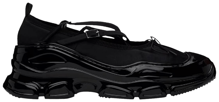 Simone Rocha Classic Criss Cross Tracker Ballerina Black