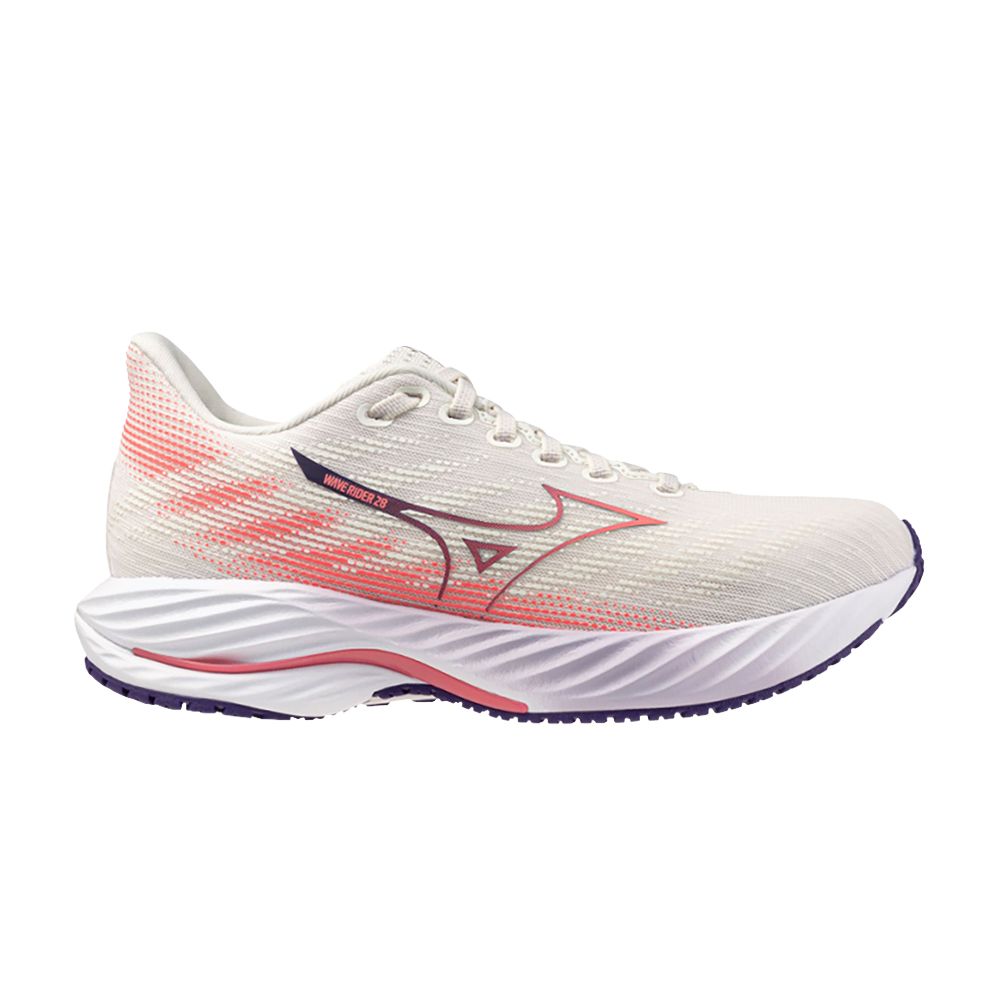 Pre-owned Mizuno Wmns Wave Rider 28 'snow White Camellia Rose' | Cream | Women's Size 8.5