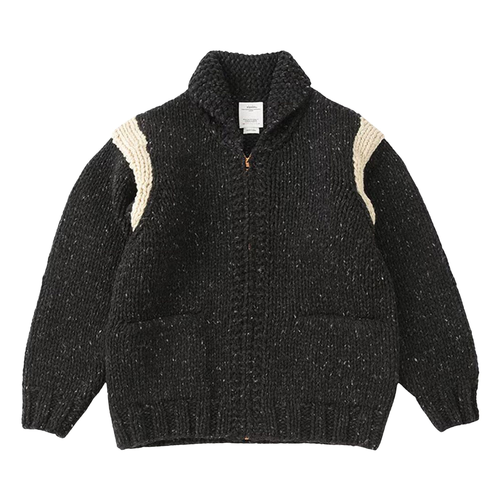 Pre-owned Visvim Cowichan Hand Knit Cardigan 'black' | Men's Size 2