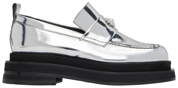 Simone Rocha Heart Toe Platform Loafer Silver