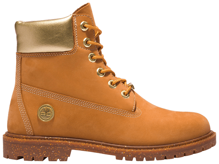 Timberland Wmns 6 Inch Premium Waterproof Boot Wheat Gold