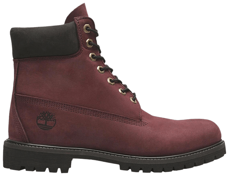 Timberland 6 Inch Lace Up Waterproof Boot Burgundy