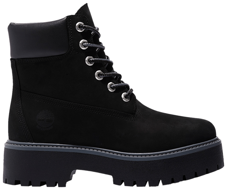 Timberland Wmns Stone Street 6 Inch Premium Waterproof Platform Boot Black
