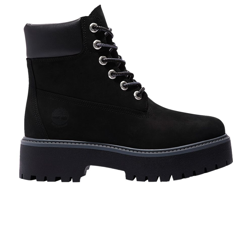 Pre-owned Timberland Wmns Stone Street 6 Inch Premium Waterproof Platform Boot 'black' | Women's Size 5.5