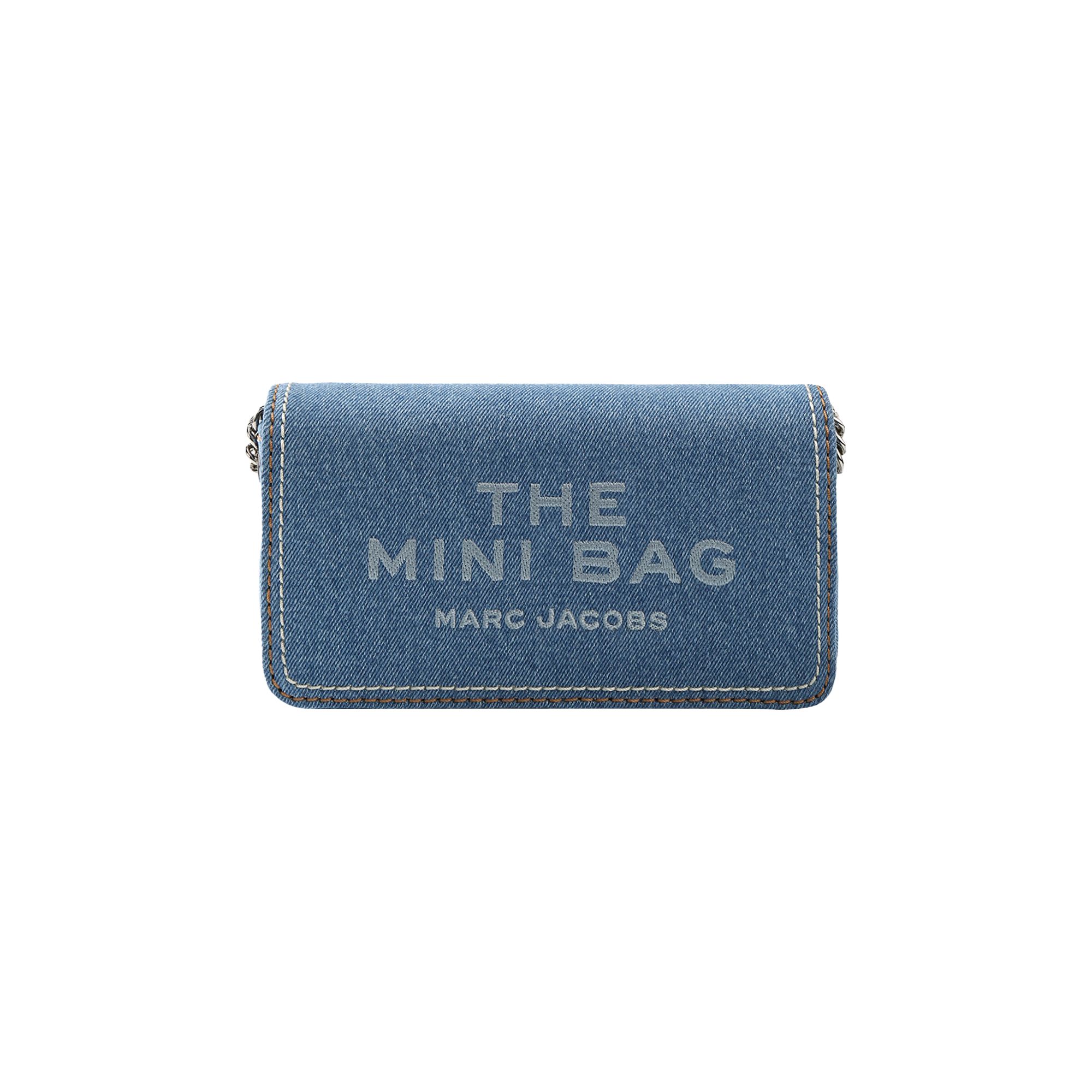 Pre-owned Marc Jacobs Denim Chain Mini Bag 'light Wash' | Grey | Women's Size Onesize