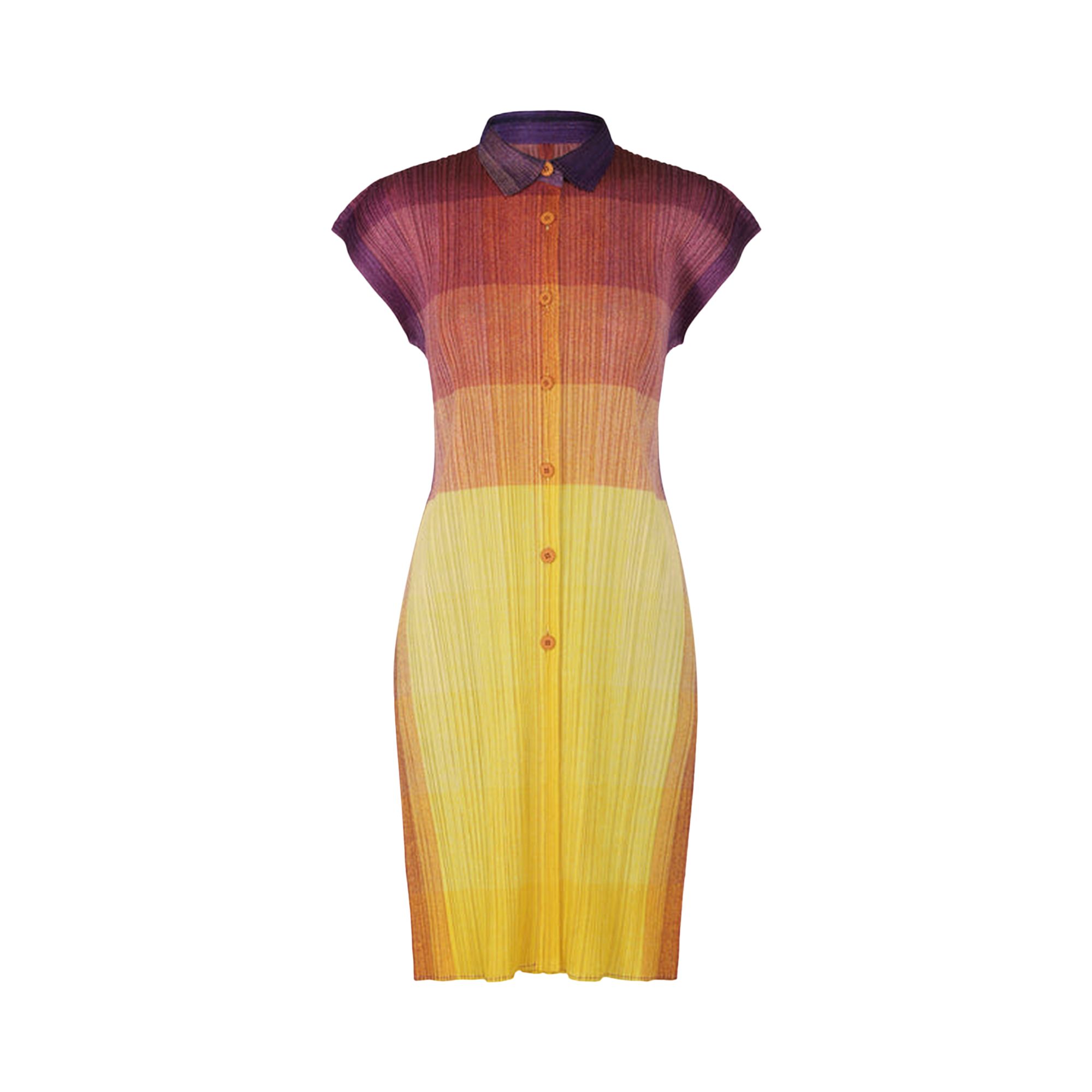 Pre-owned Issey Miyake Pleats Please  Photon Shirt 'yellow' | Women's Size 3