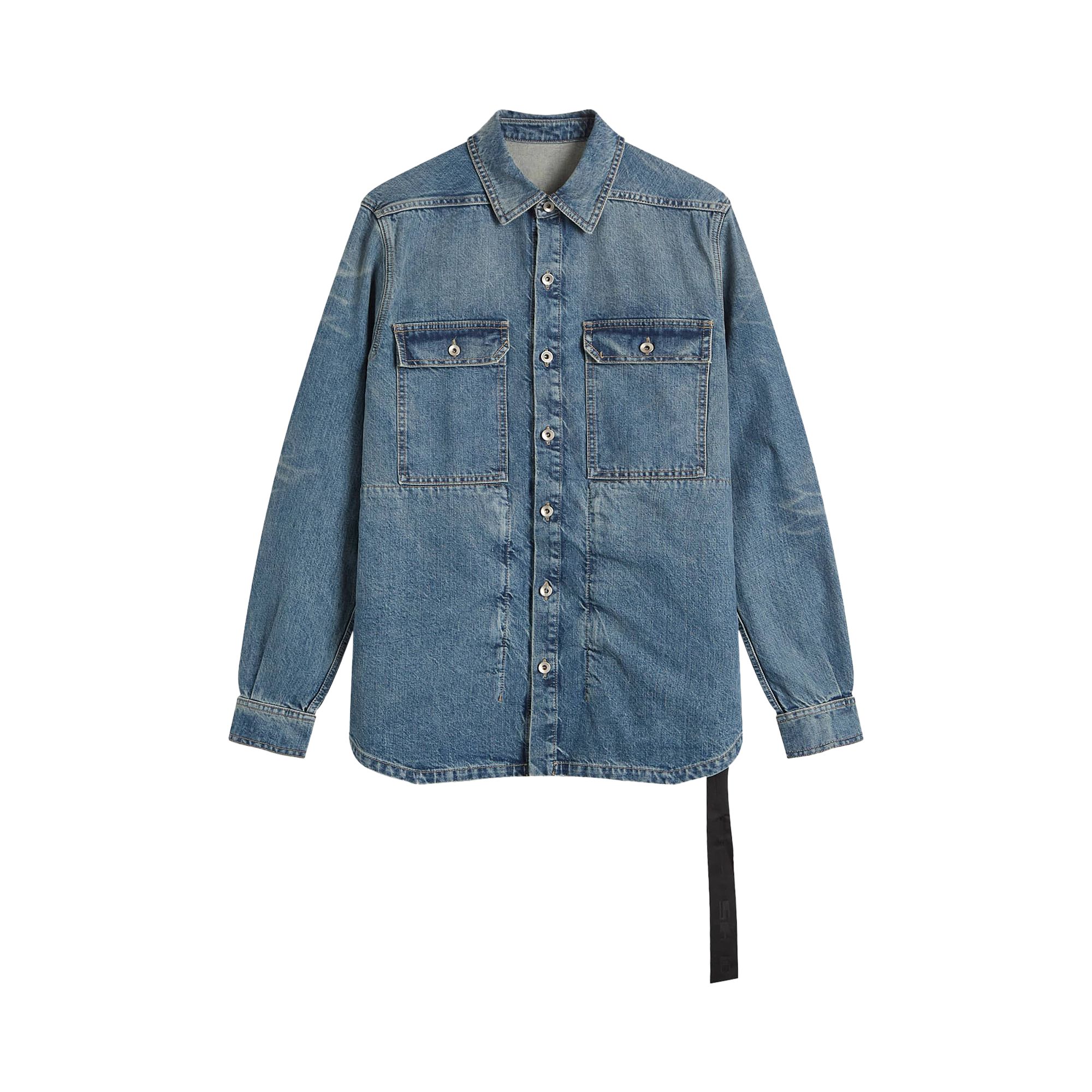 Pre-owned Rick Owens Drkshdw Denim Jacket 'washed Indigo' | Blue | Women's Size S