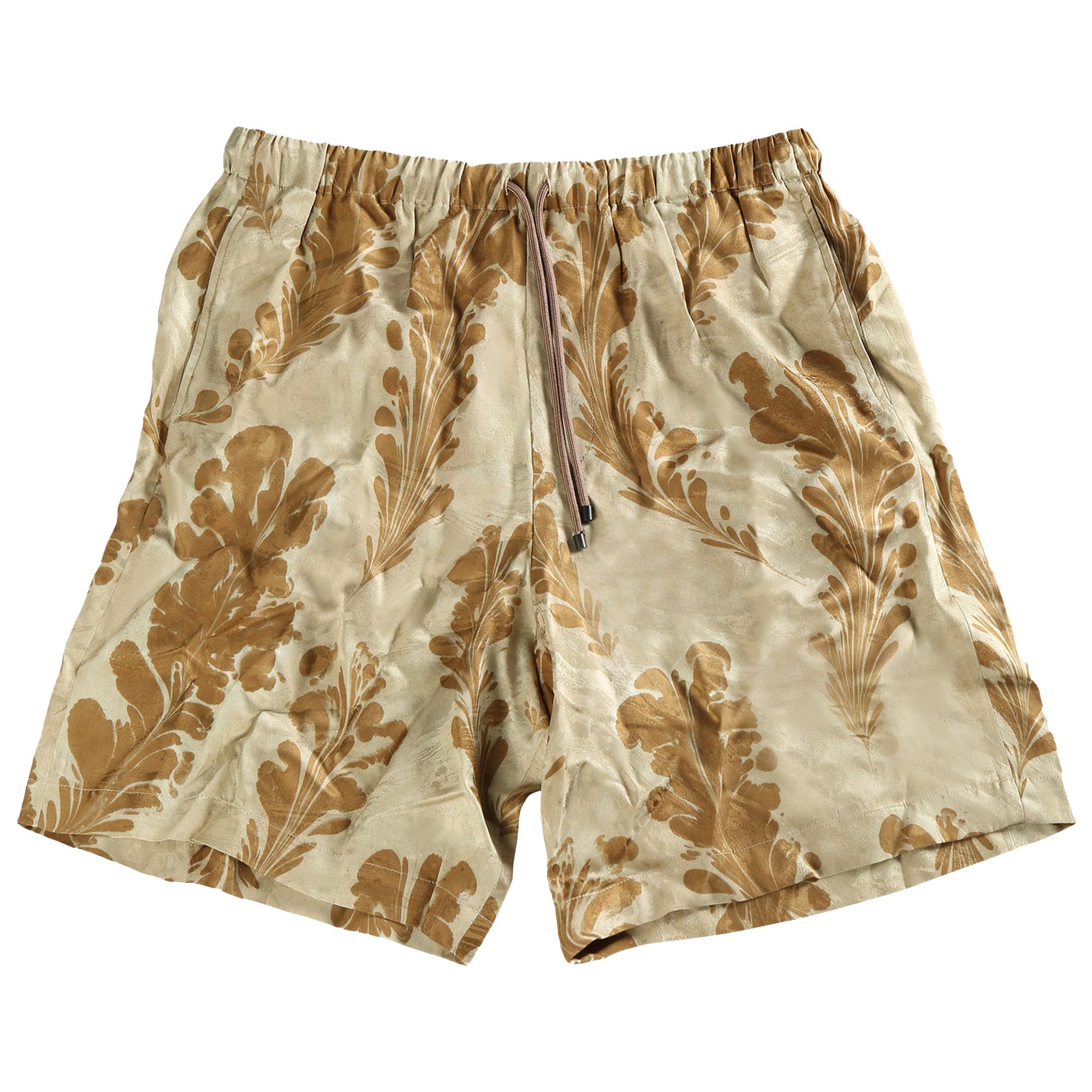 Pre-owned Dries Van Noten Printed Shorts 'brushed Gold' | Men's Size 48