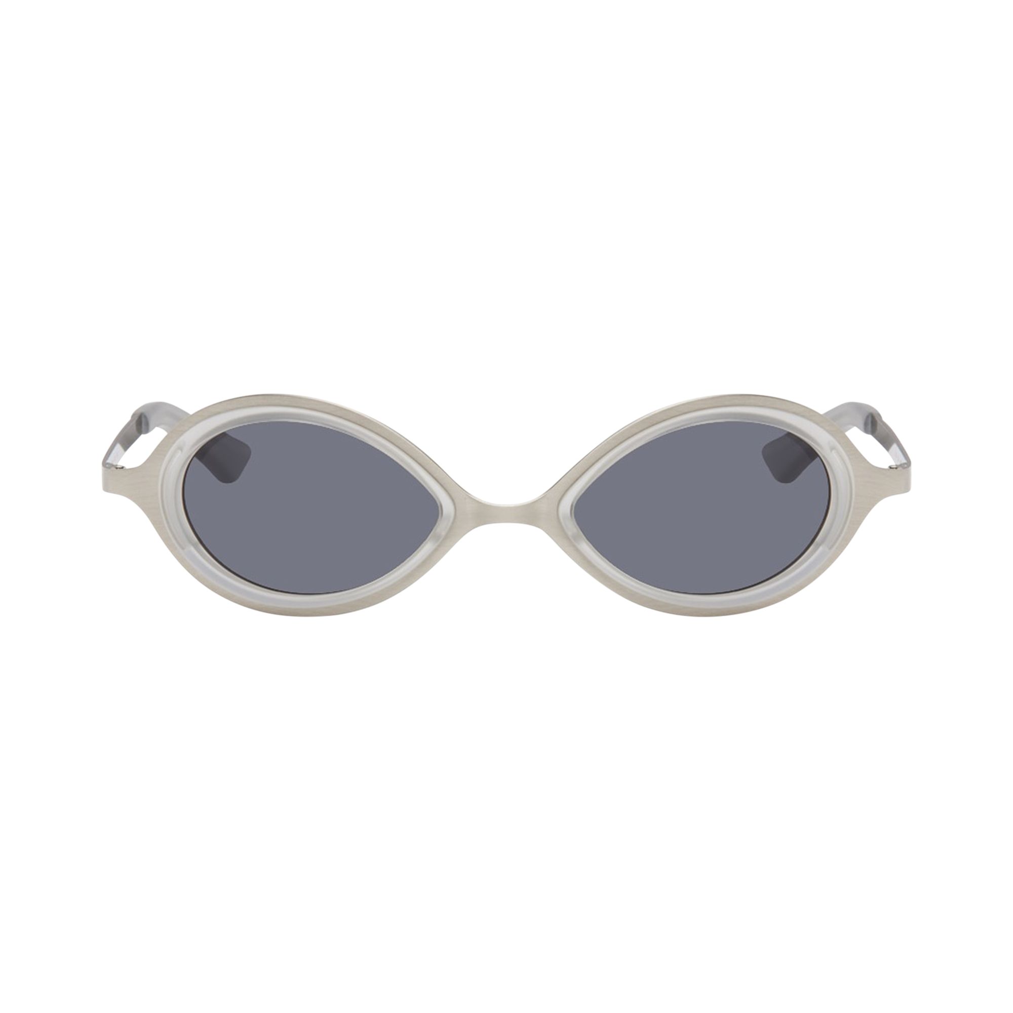 Pre-owned Song For The Mute The Goggle Sunglasses 'brushed Silver' | Men's Size Onesize
