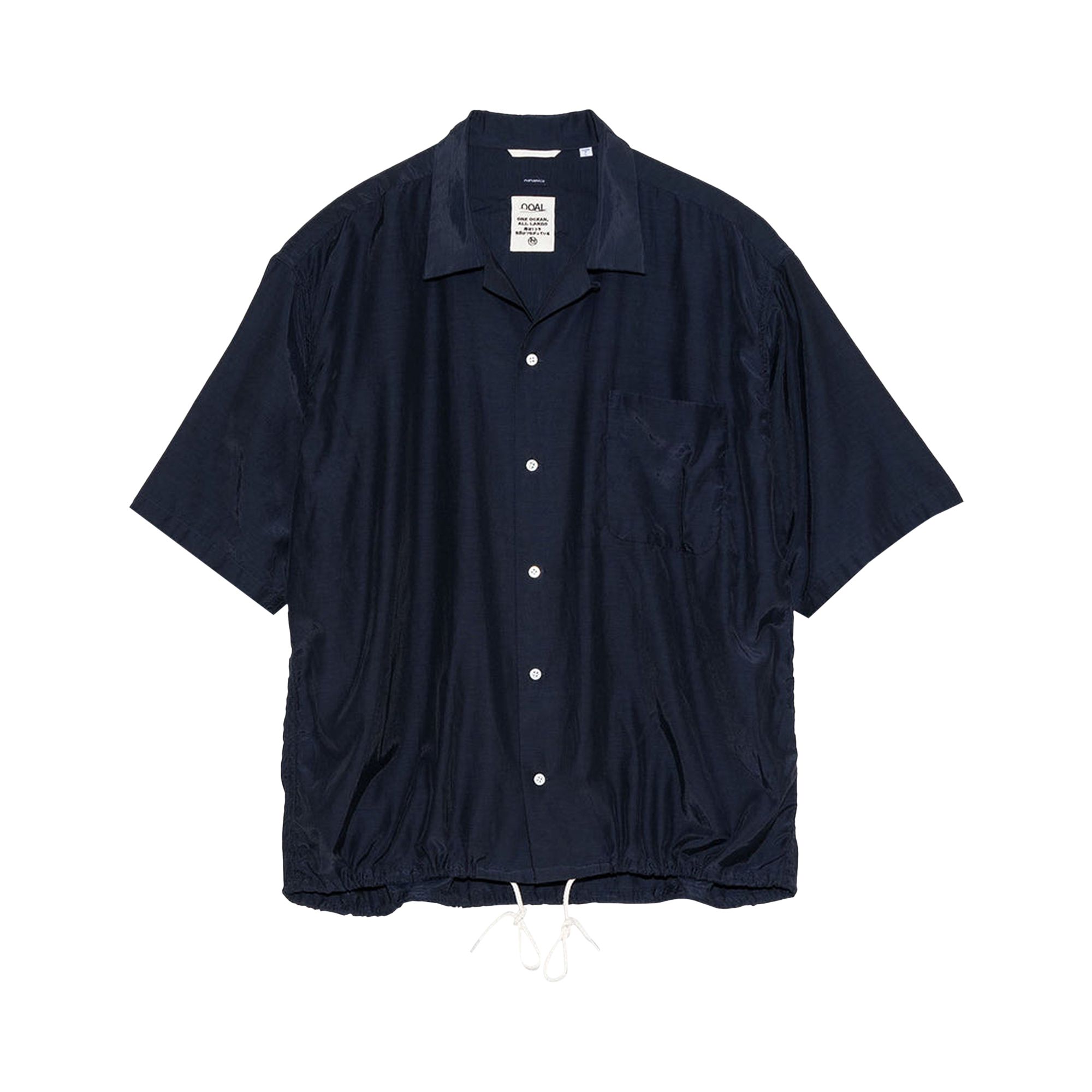 Pre-owned Nanamica Open Collar Short-sleeve Shirt 'navy' | Blue | Men's Size L