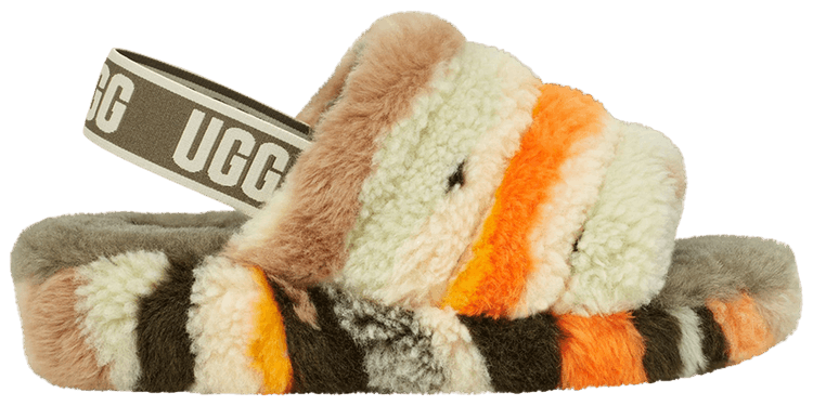 UGG Wmns Fluff Yeah Slide Cali Collage   Olive