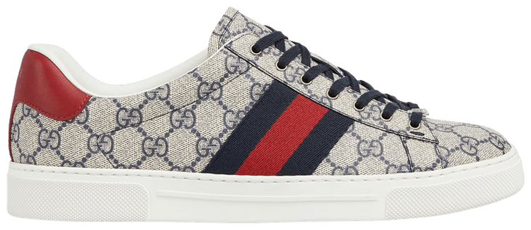 Gucci Ace GG Supreme Canvas   Beige Blue