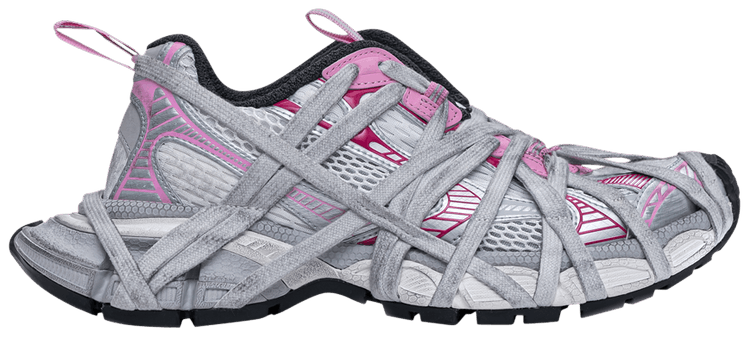 Balenciaga Wmns 3XL Extreme Lace Sneaker Worn Out   White Grey Pink