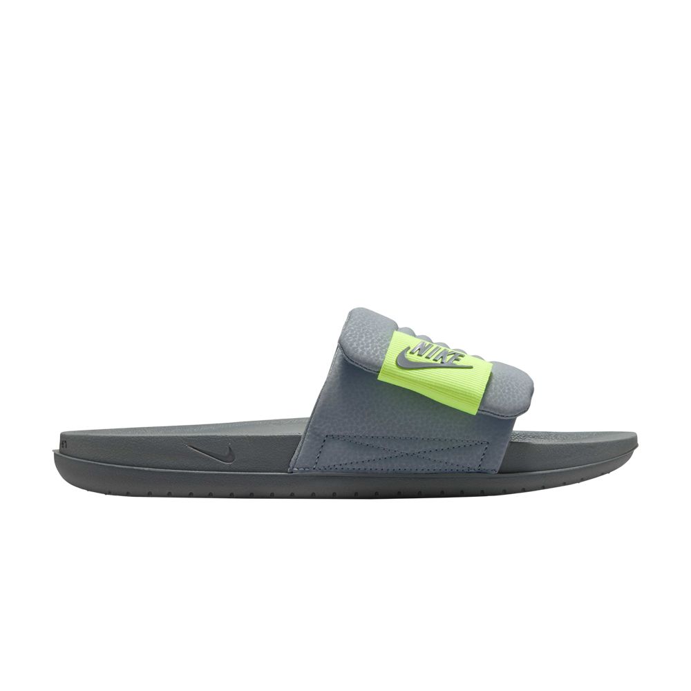 Pre-owned Nike Offcourt Adjust Slide 'cool Grey Volt' | Men's Size 7 In Gray