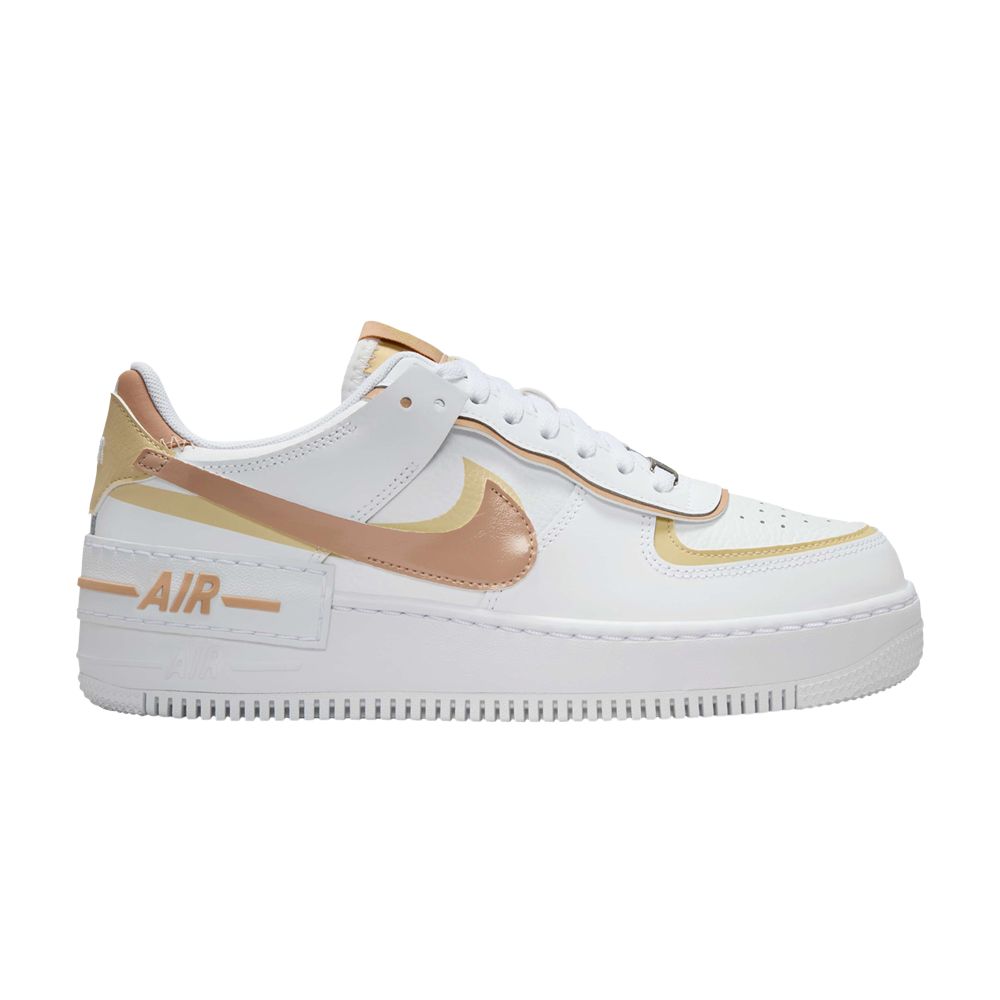 Pre-owned Nike Wmns Air Force 1 Shadow 'white Team Gold Hemp' | Women's Size 8.5
