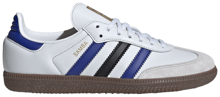 Buy Adidas Samba OG J 'White Active Blue Black' - IH5580 | GOAT