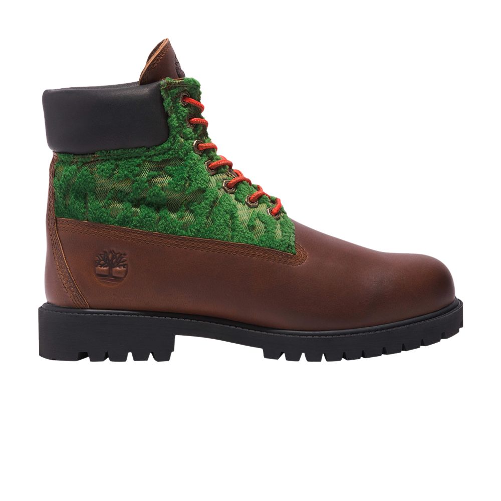 Pre-owned Timberland 6 Inch Heritage Premium Waterproof Boot 'black Pioneers' | Brown | Men's Size 7.5