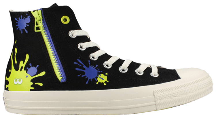 Splatoon 3 x Converse Chuck Taylor All Star Zip High Ink Splatter