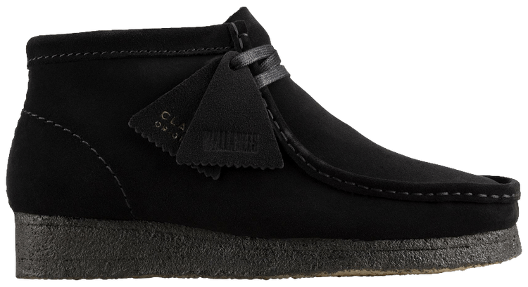 Clarks Wmns Wallabee Boot Black Suede