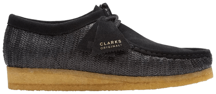 Clarks Wallabee Black Raffia