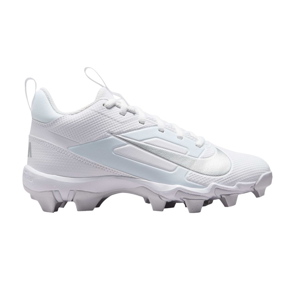 Pre-owned Nike Alpha Menace 4 Shark Gs 'white Metallic Silver' | Kid's Size 12