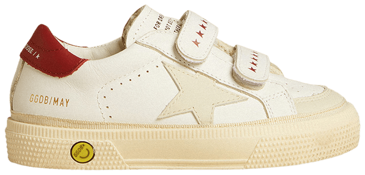 Golden Goose May Kids White Light Beige Red