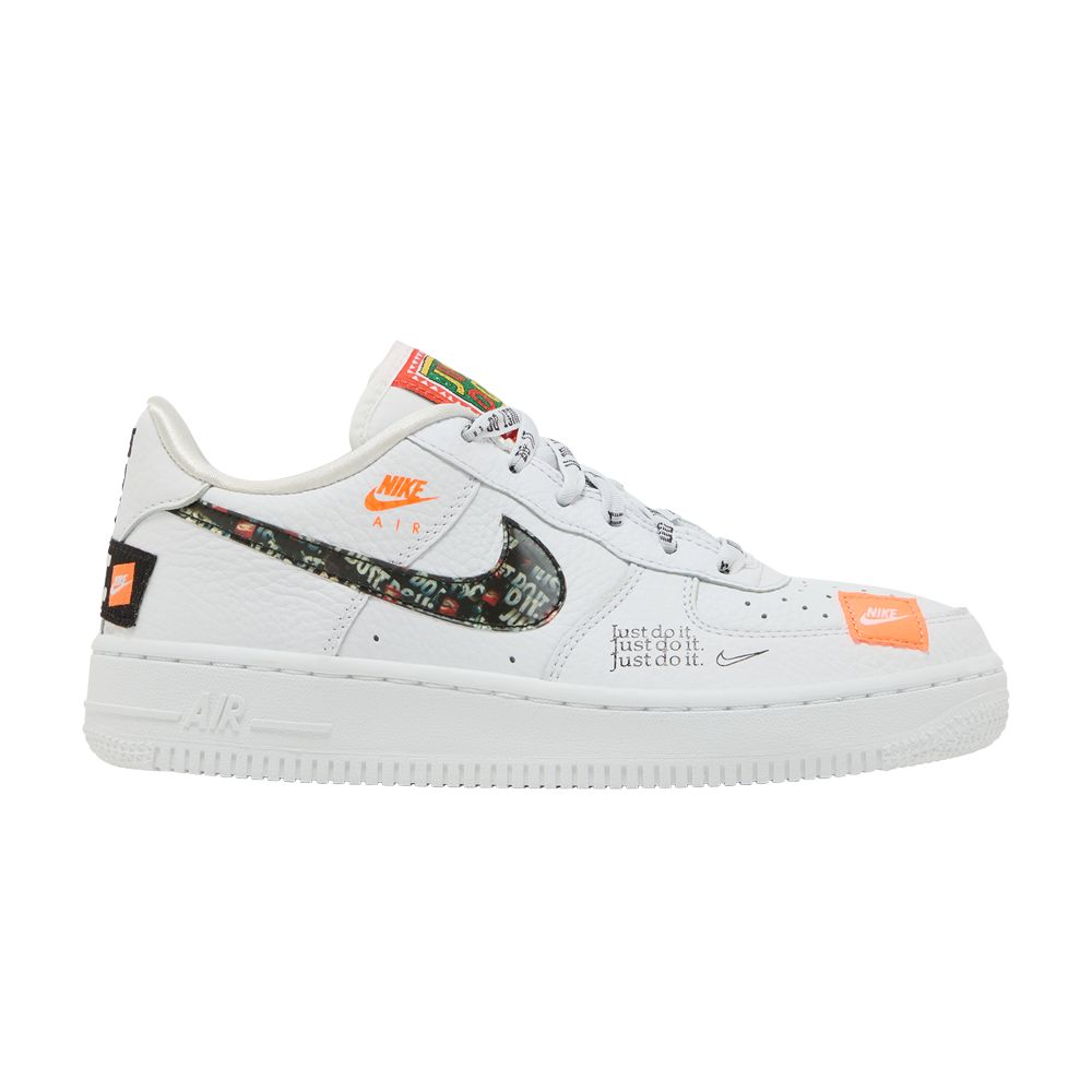 Pre-owned Nike Air Force 1 Low '07 Prm Gs 'just Do It' | White | Kid's Size 4.5