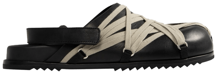 関税込【Rick Owens】メガレースドミュールグラノーラウォッシュ Buy Rick Owens Megalaced Mule Granola 'Black' - RU01E5813