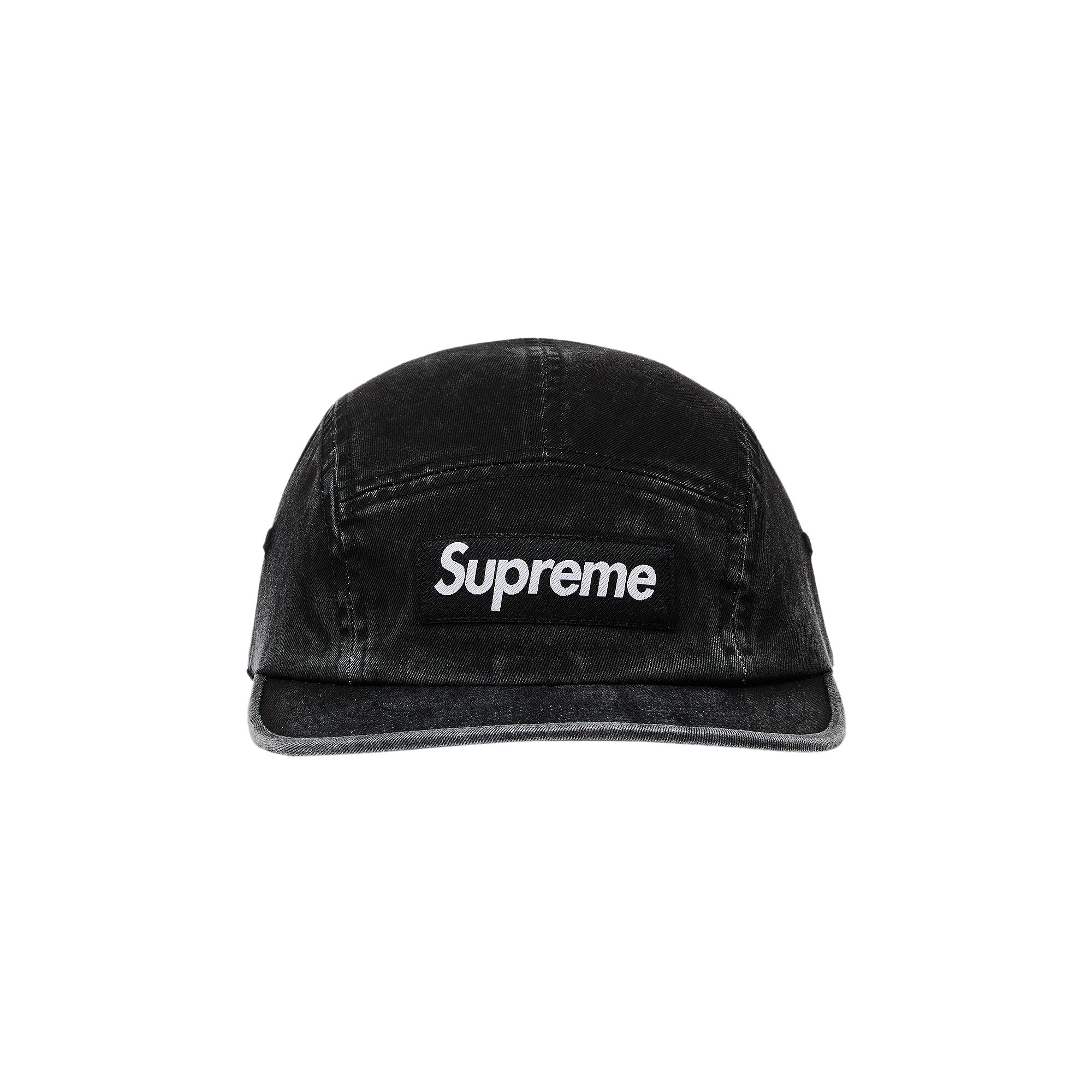 Pre-owned Supreme Washed Chino Twill Camp Cap 'black' | Men's Size Onesize