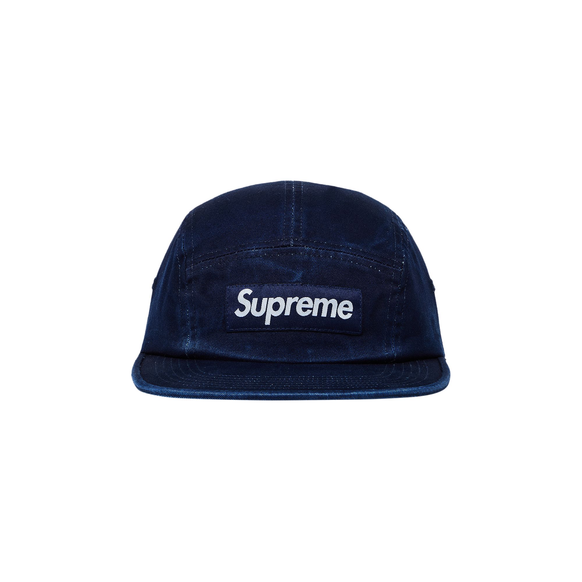 Pre-owned Supreme Washed Chino Twill Camp Cap 'indigo' | Blue | Men's Size Onesize