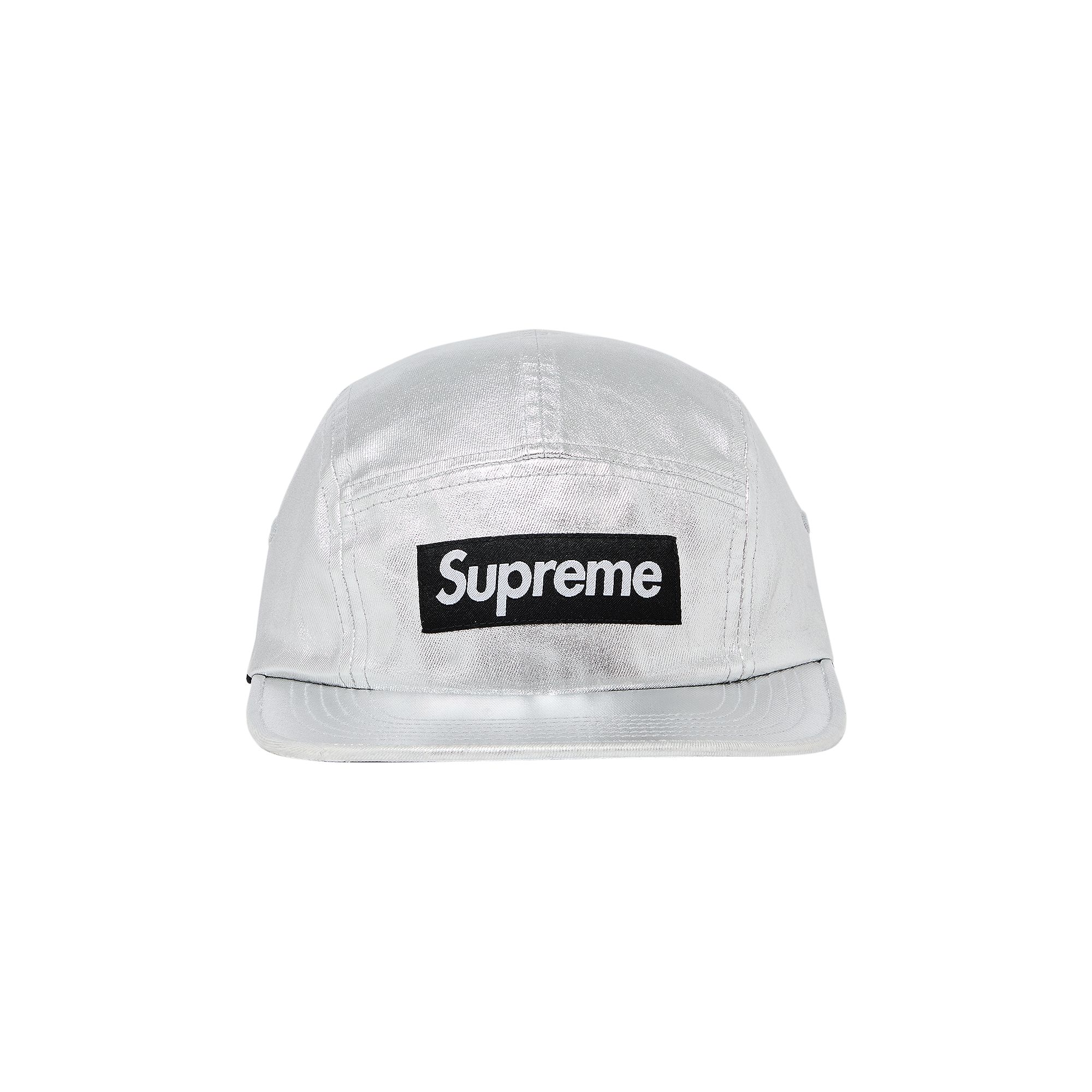 Pre-owned Supreme Washed Chino Twill Camp Cap 'silver' | Men's Size Onesize