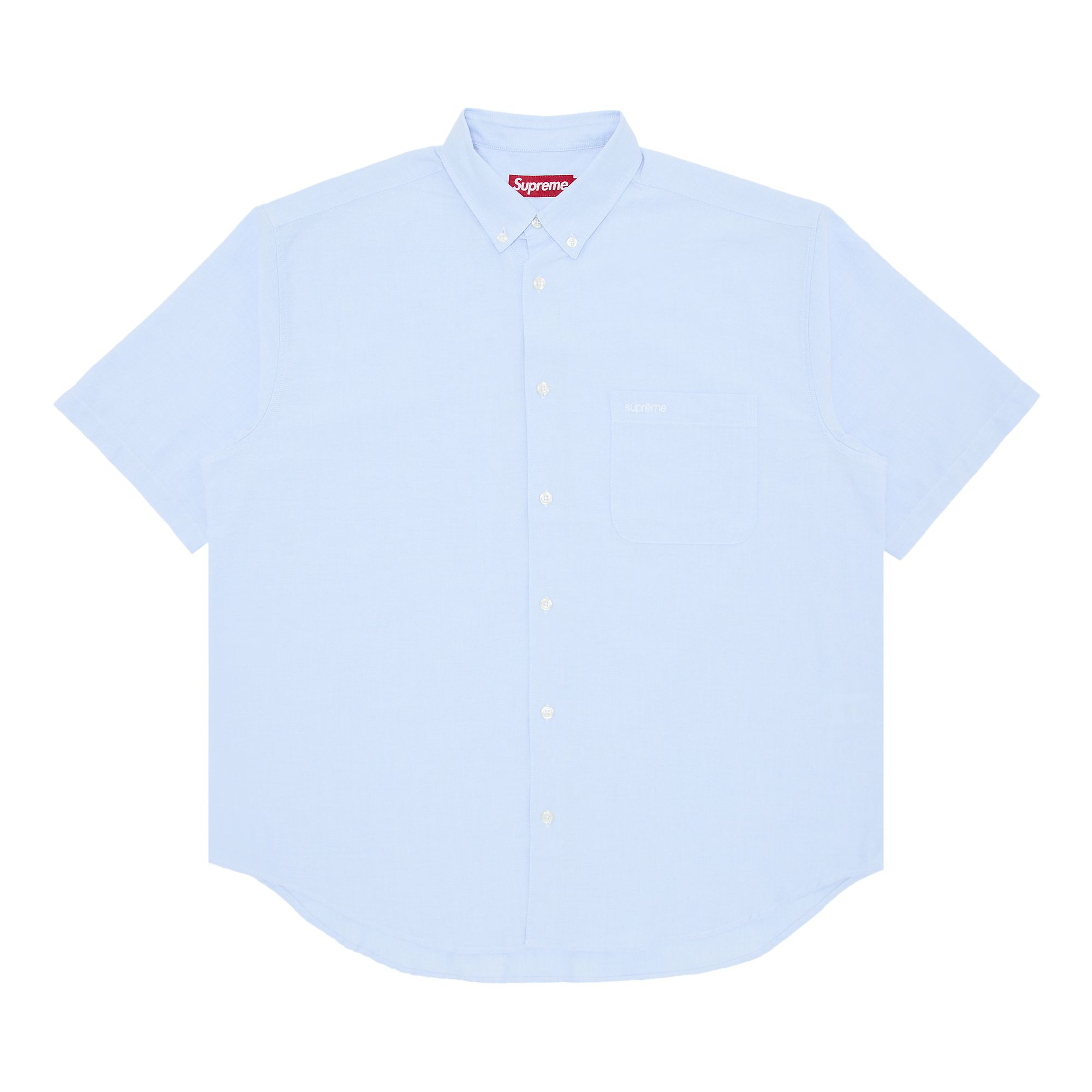 Pre-owned Supreme Loose Fit Oxford Short-sleeve Shirt 'light Blue' | Men's Size Xl