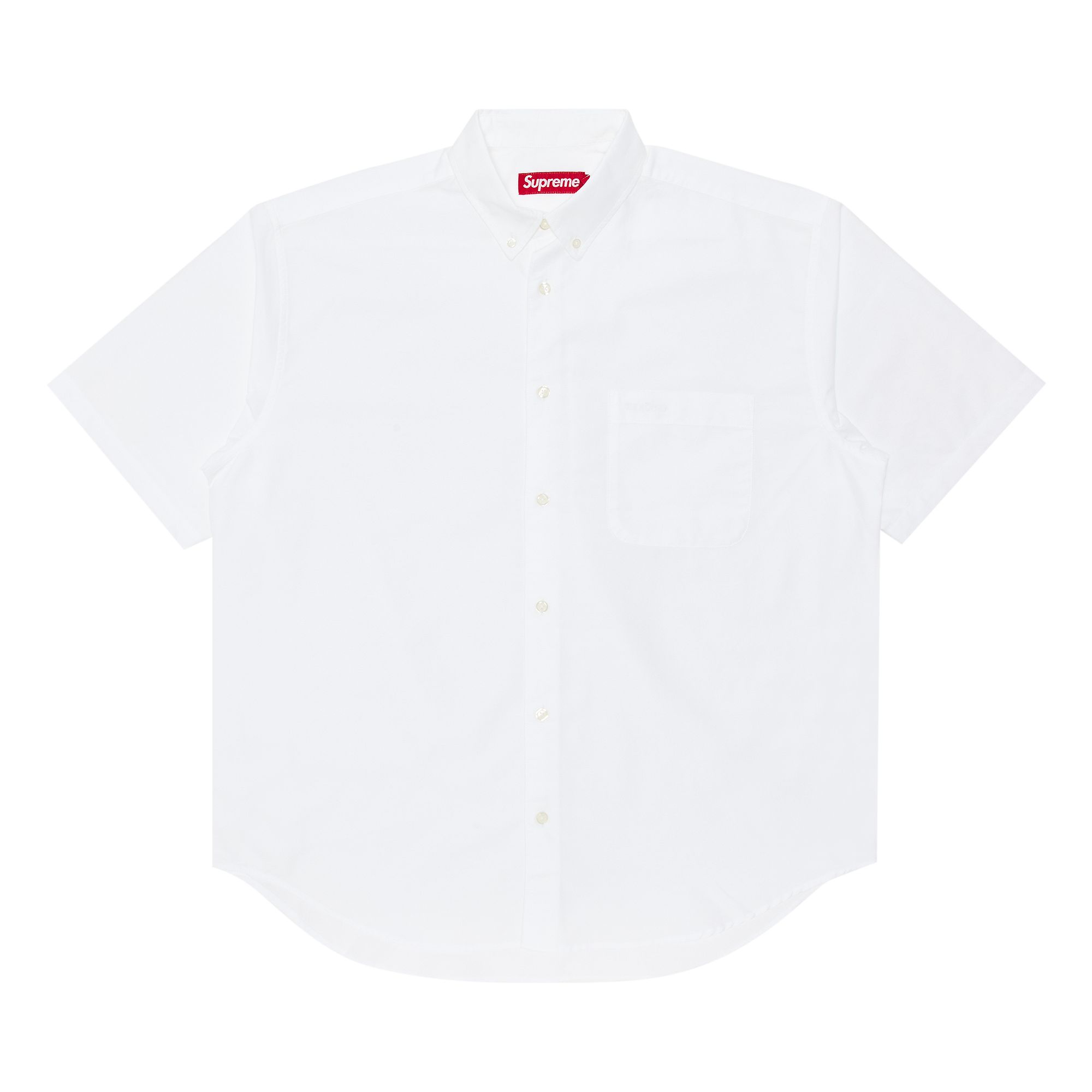 Pre-owned Supreme Loose Fit Oxford Short-sleeve Shirt 'white' | Men's Size M