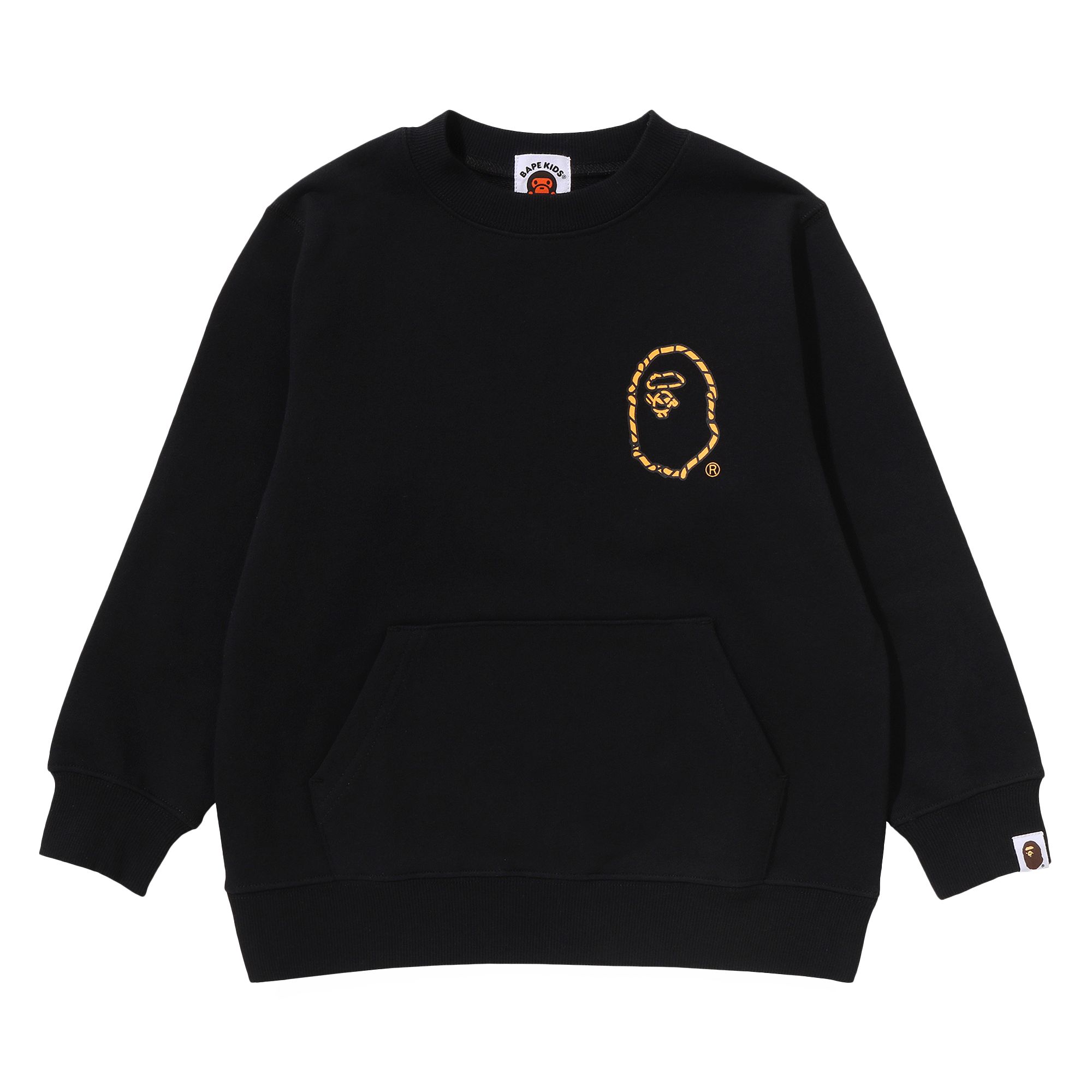 Pre-owned Bape Kids Ape Rope Crewneck Sweatshirt 'black' | Kid's Size 140