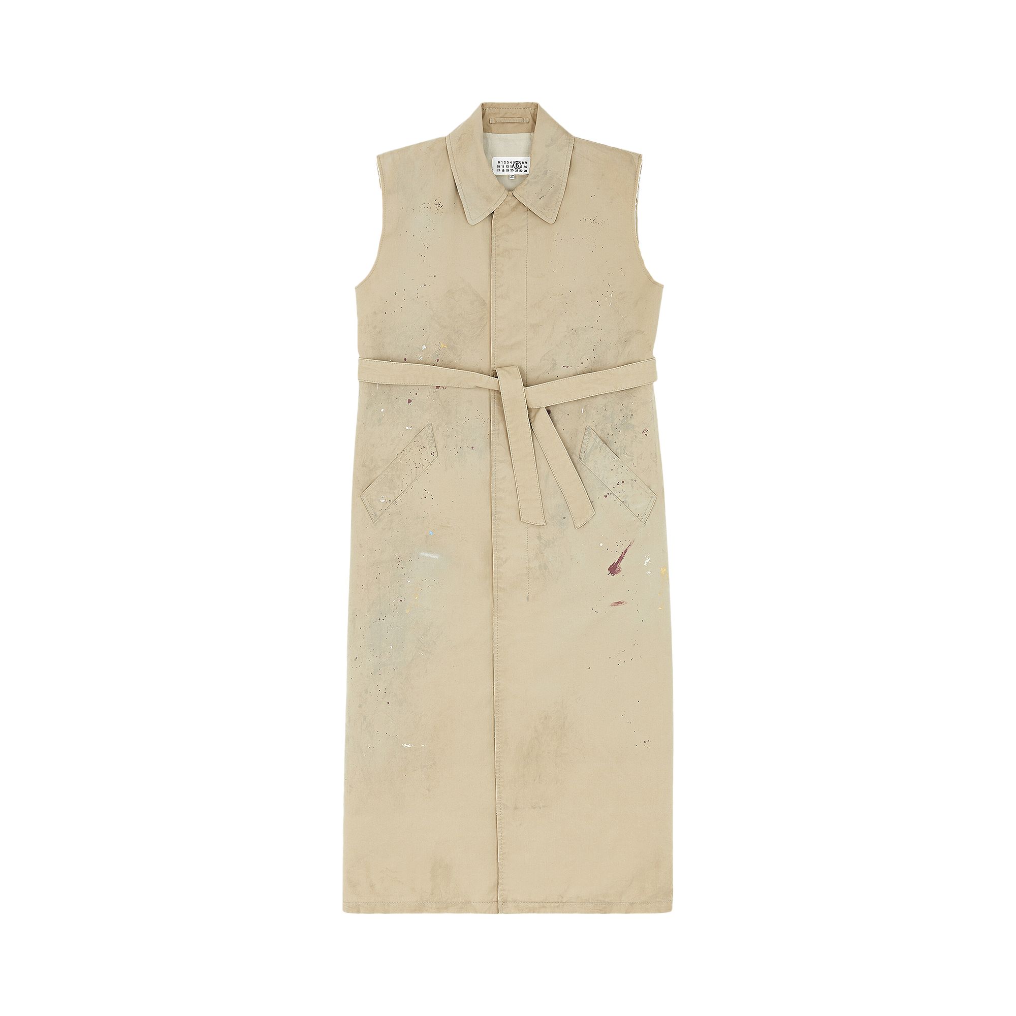 Pre-owned Mm6 Maison Margiela Gabardine Gilet 'beige' | Tan | Women's Size 38