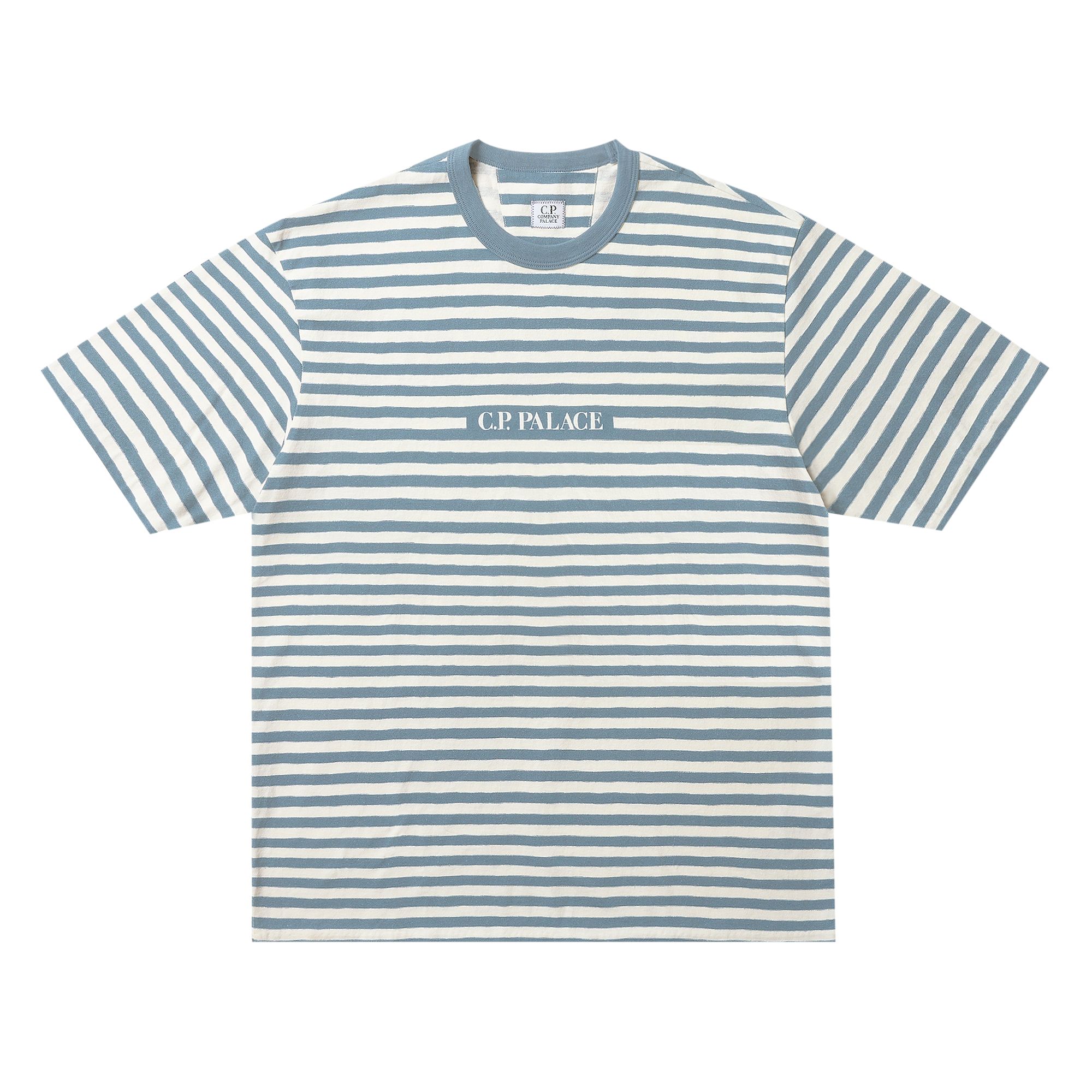 Pre-owned Palace X C.p. Company Jersey Printed T-shirt 'blue' | Men's Size L